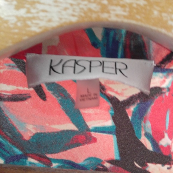 Kasper Sleeveless Floral Blouse Size L Large - Picture 6 of 8